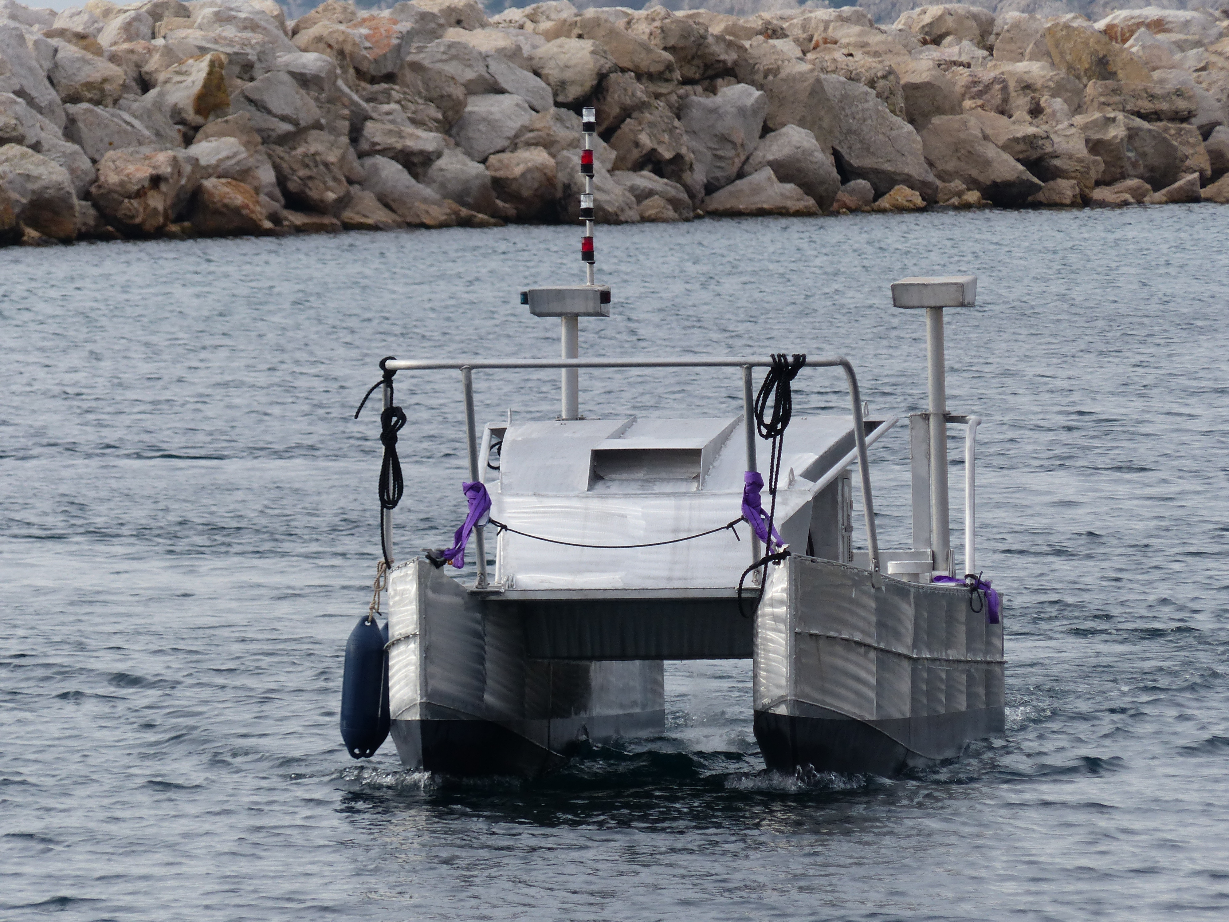The SeaCAT at the port of Marseille during the first sea trials